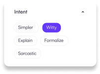 Image: Customize your output with Intent selection option in DocXter